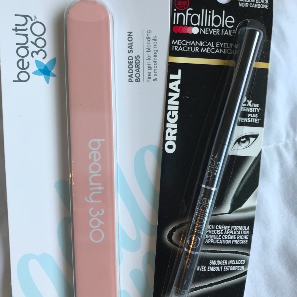 Black eyeliner and Emory board bundle
